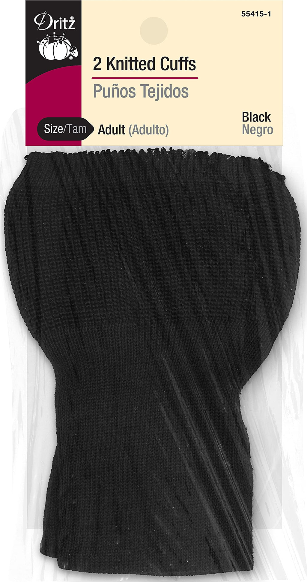 Dritz, Adult Size, 2 Count, Black Knitted Cuffs - NewNest Australia