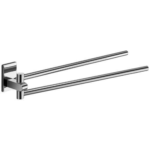 Gedy Maine Polished Double Arm Swivel Towel Bar, Chrome, 14" - NewNest Australia