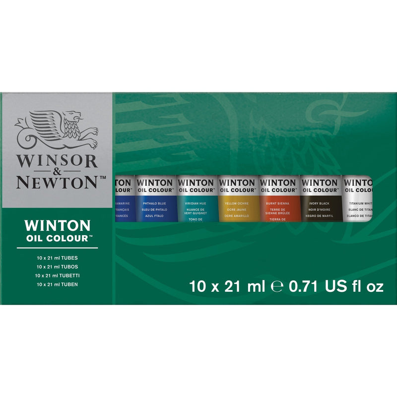 Winsor & Newton Winton Oil Colour Paint Basic Set, Ten 21ml Tubes - NewNest Australia