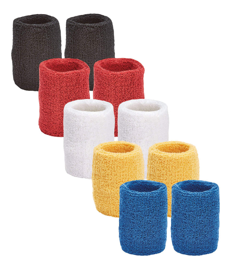 Unique Sports Multi Color Pack Sports Wristbands for Basketball Leagues, 5 pair of Wristbands per pack - NewNest Australia