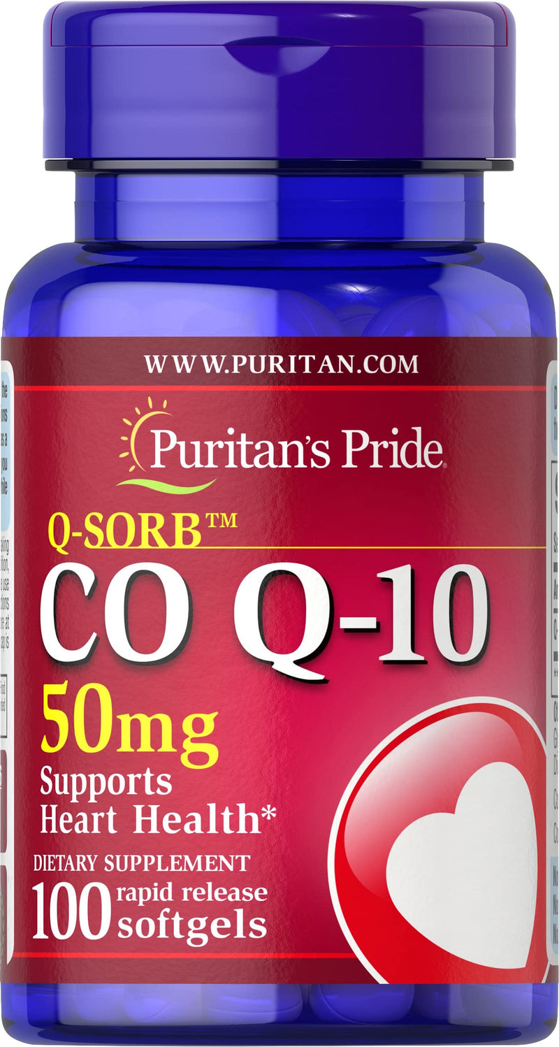 Q-Sorb CoQ10 50mg, Contributes to Heart Wellness,100 Softgels by Puritan's Pride 100 Count - NewNest Australia