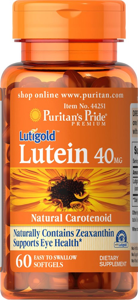 Lutein 40 Mg with Zeaxanthin, Helps Support Eye Health*, 60 Ct, by Puritan's Pride 60 Count (Pack of 1) - NewNest Australia