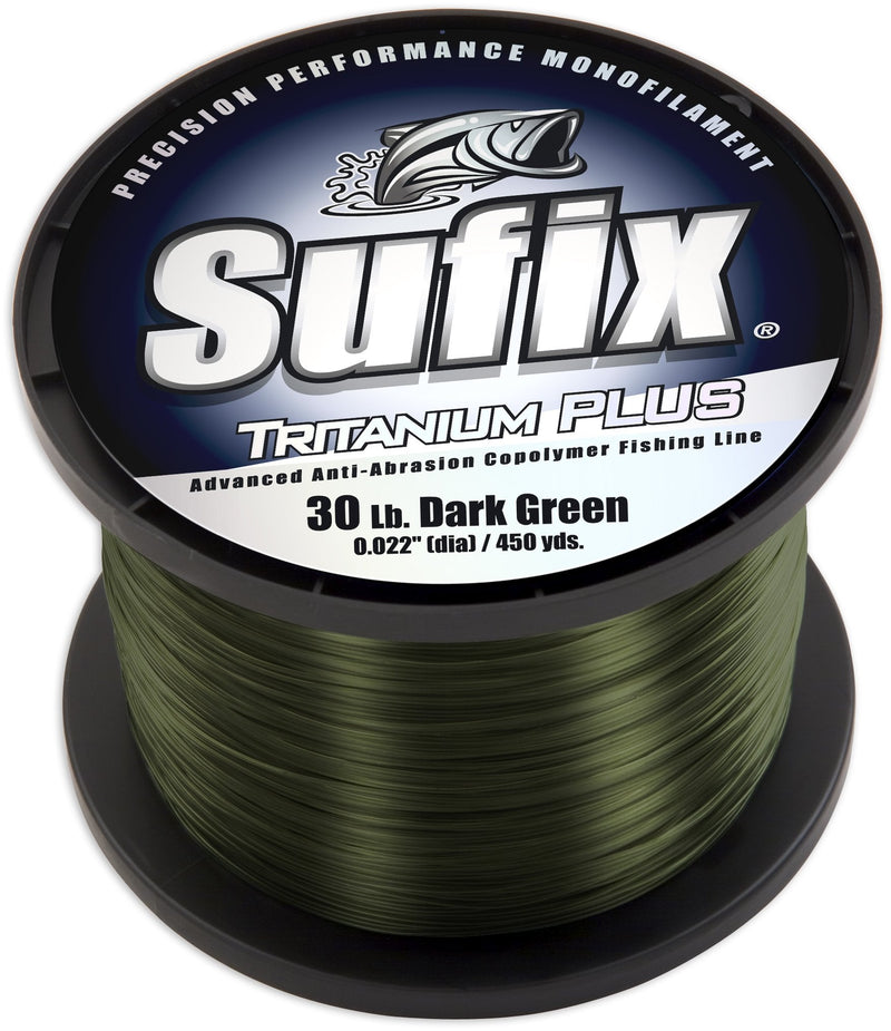 Sufix Tritanium Plus 1/4-Pound Spool Size Fishing Line (Dark Green, 25-Pound) - NewNest Australia