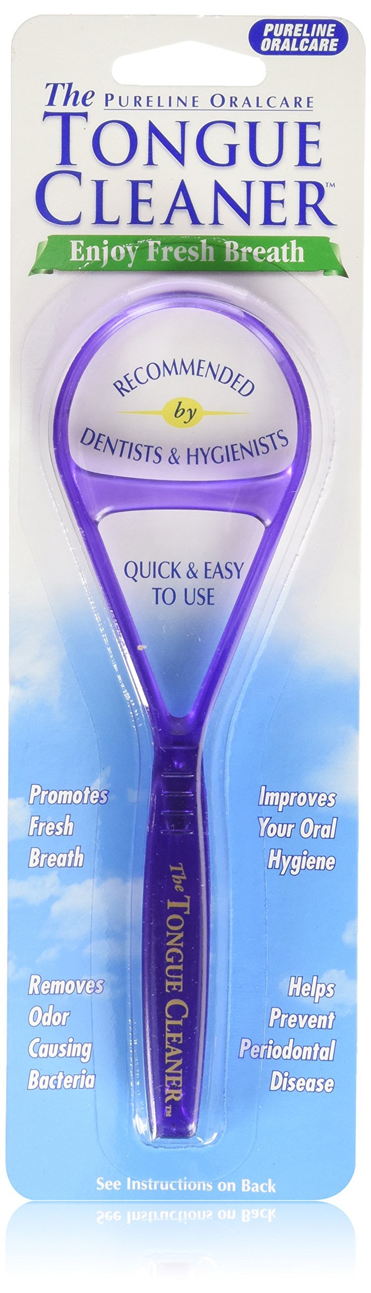 3 Pureline Tongue Cleaner Scraper Oralcare Colors Vary Set of 3 - NewNest Australia