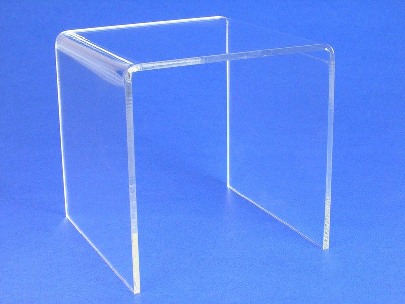 NewNest Australia - Marketing Holders Acrylic 4" H Pack of 2 Pcs Riser Expos Show Table Counter Display Stands Clear Acrylic 