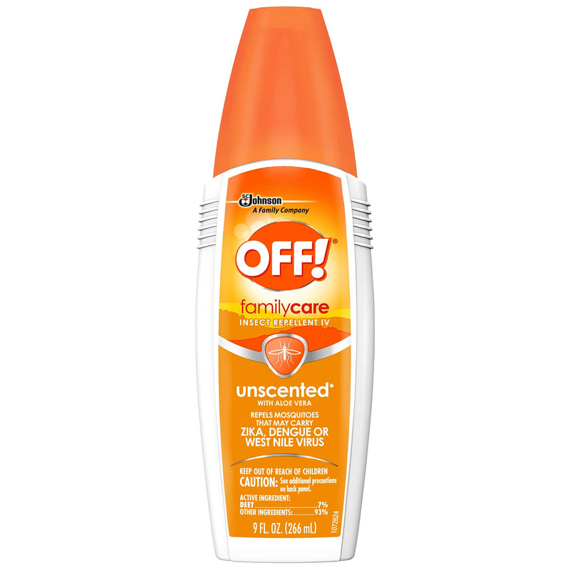 OFF! FamilyCare Bug Spray & Mosquito Repellent, Unscented with Aloe-Vera, 7% Deet 9 oz. - NewNest Australia