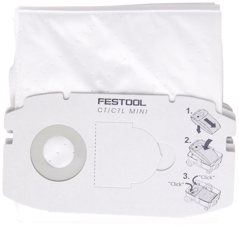 Festool 498410 Self Clean Filter Bag for CT MINI 5 pack - NewNest Australia