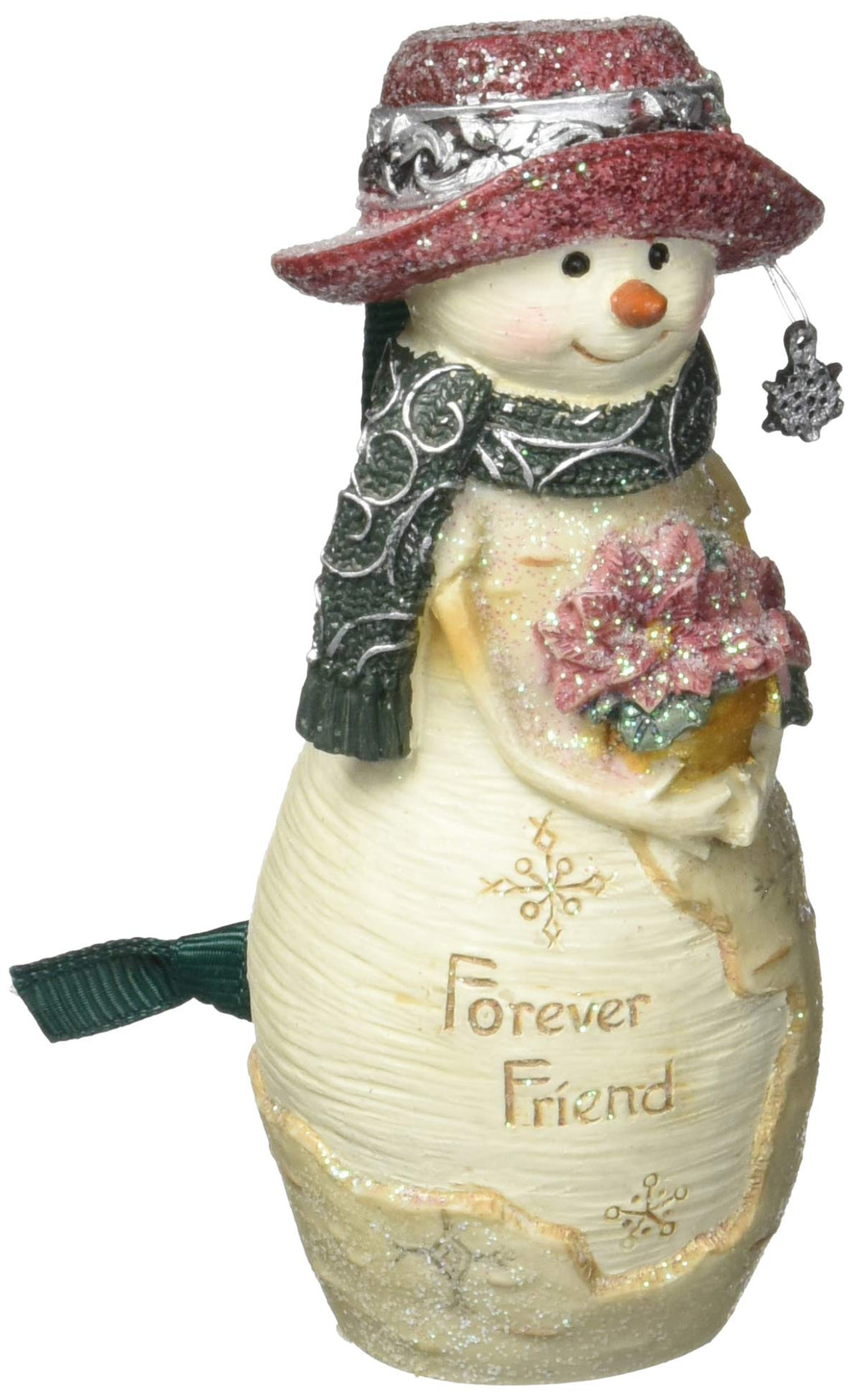 NewNest Australia - Pavilion Gift Company BirchHeart 4-Inch Tall Snowman Ornament, Reads Forever Friend 