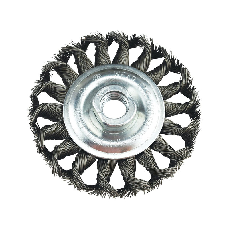 IVY Classic 39047 4-Inch x 5/8-Inch-11 Arbor, Carbon Steel Cable Twist Wire Wheel - 0.020-Inch Coarse, 1/Card 4" Cable Twist Coarse - NewNest Australia
