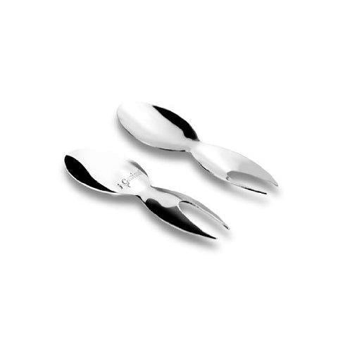 NewNest Australia - IPAC Set 2 PCS Cocktail Forks I GENIETTI, Silver 