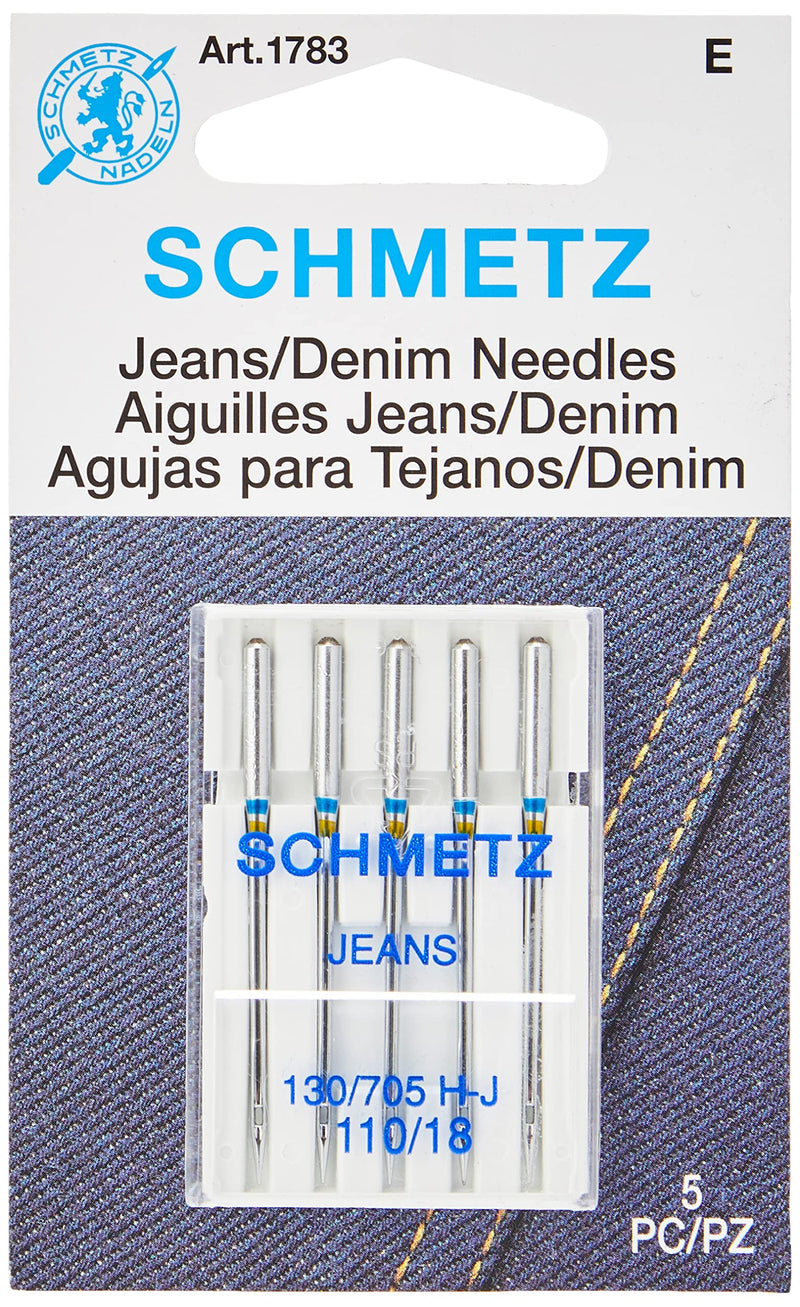 Euro-Notions 1783 Jean & Denim Machine Needles-Size 18/110 5/Pkg 1 Pack - NewNest Australia