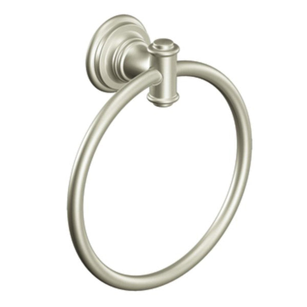 Moen DN9186BN Ellsworth Bathroom Hand Towel Ring, Brushed Nickel - NewNest Australia