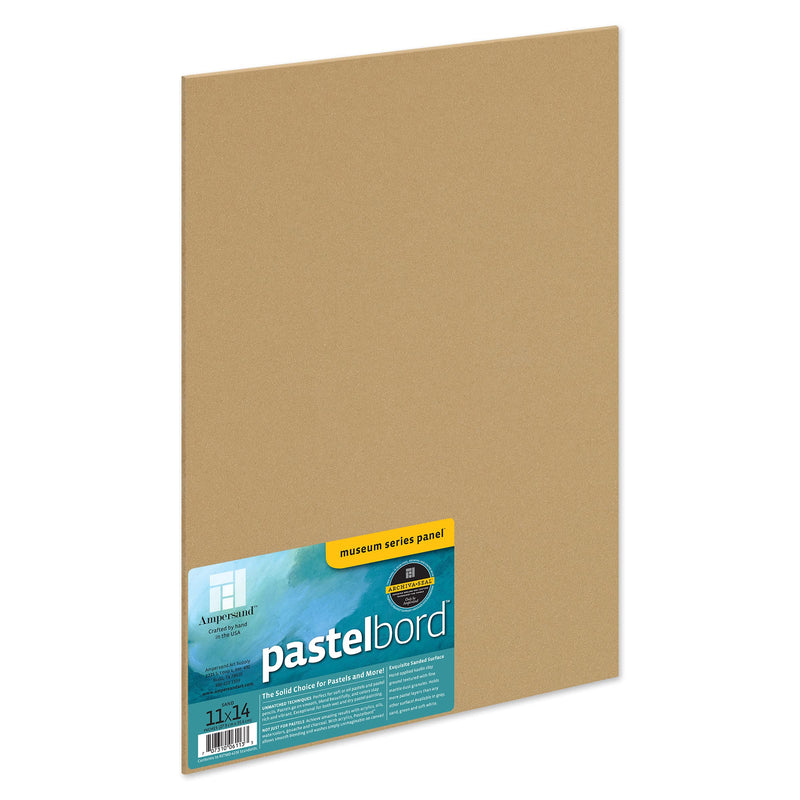 Ampersand Art Supply Pastel Painting Panel: Museum Series Pastelbord, 11" x 14", Sand-1/8 Inch Depth - NewNest Australia
