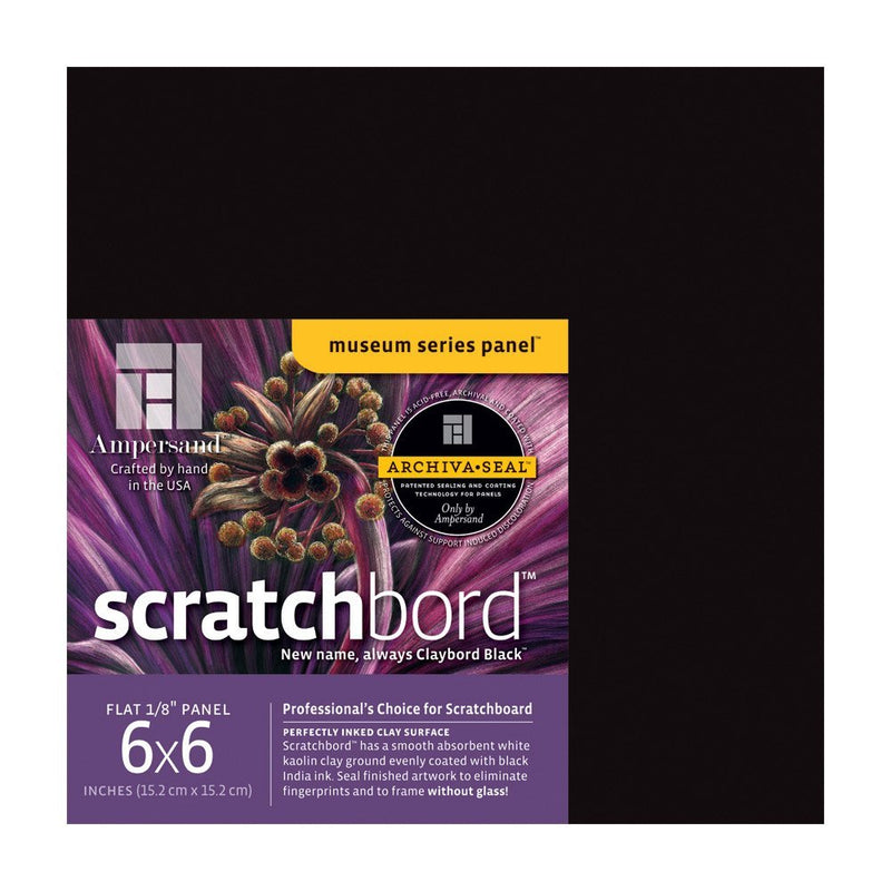 Ampersand Art Supply Scratch Art Panel Museum Series Scratchboard, 6X6 Pack of 3, 1/8 Inch Depth 3 - NewNest Australia