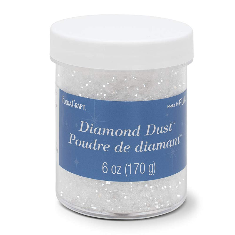 FloraCraft Diamond Dust Glitter 6 Ounce Clear Glass 6 OZ SNOW/DIAMOND DUST - NewNest Australia
