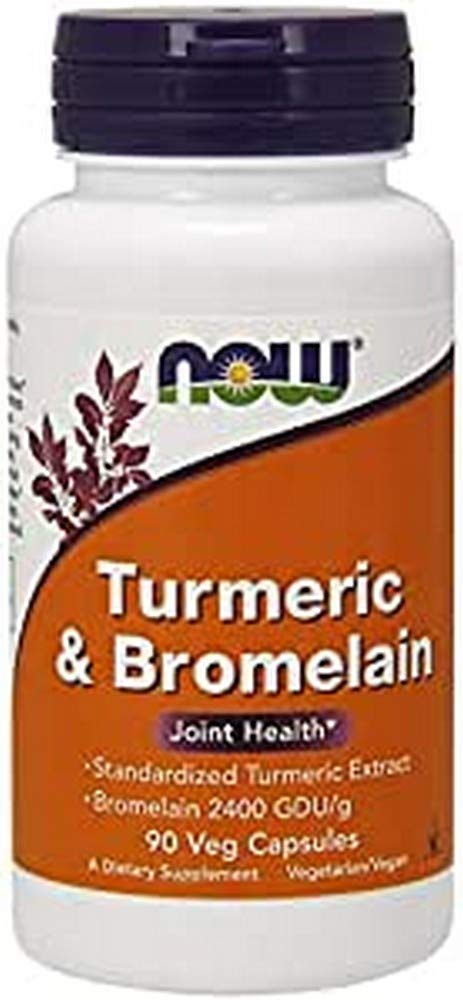 NOW Foods - Turmeric & Bromelain 90 vcaps - NewNest Australia