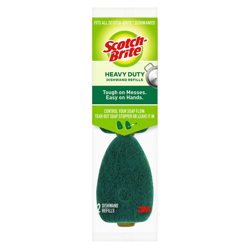 Scotch-Brite Heavy Duty Dishwand Refills, Keep Your Hands Out of Dirty Water, 2 Refills - NewNest Australia