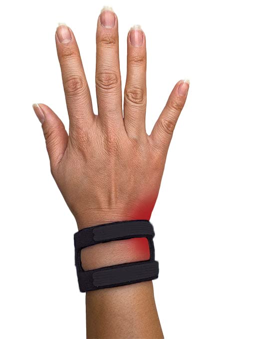 WristWidget® (Black) Adjustable Wrist Brace for TFCC Tears, One Size fits most. For Left and Right Wrists, Support for Weight Bearing Strain, Exercise Regular Black - NewNest Australia