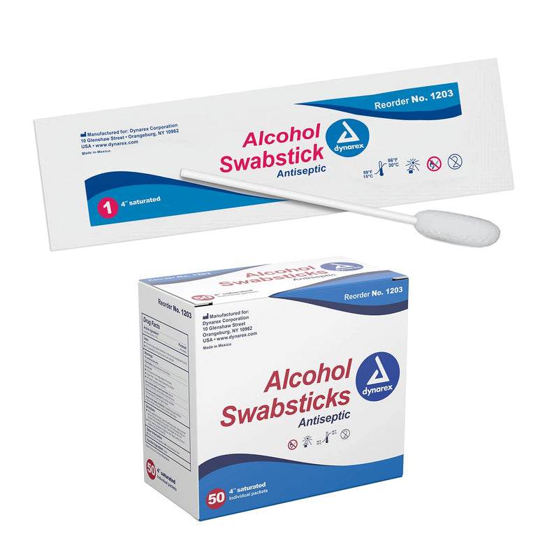 1203 PT# 1203- Alcohol Swabstick 1's 50/Bx by, Dynarex Corporation - NewNest Australia