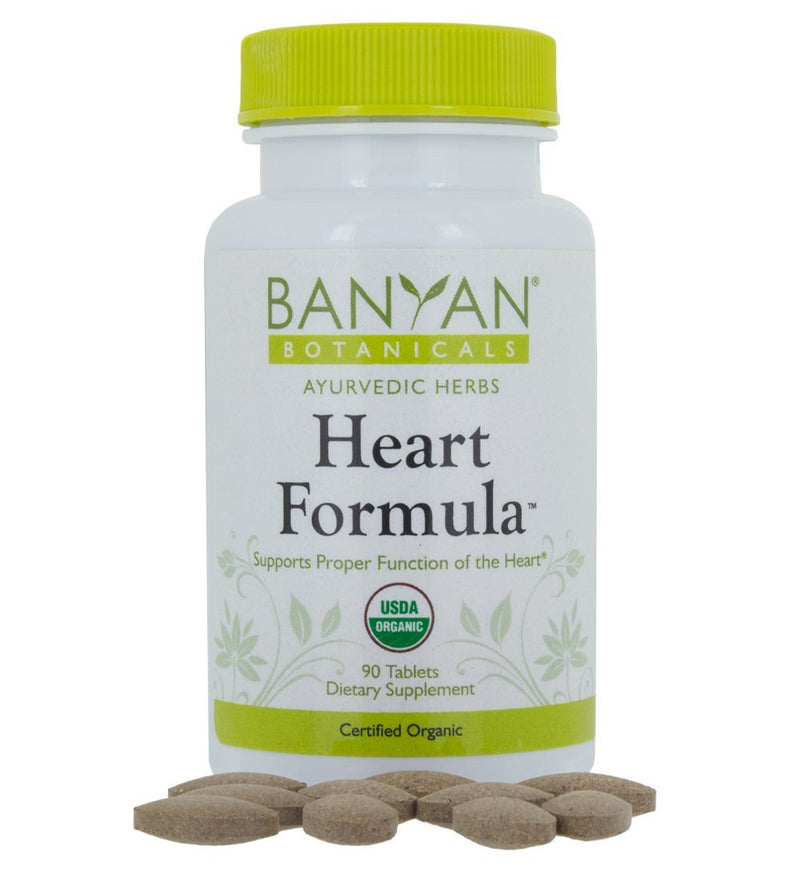 Banyan Botanicals Heart Formula Tablets - Certified USDA Organic - 90 Tablets - Ayurvedic Formula for a Healthy Heart* - NewNest Australia