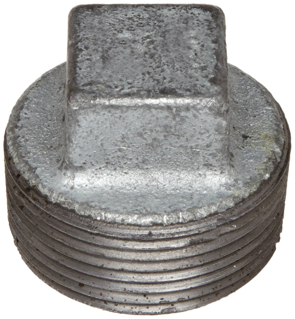 Anvil 8700160057, Malleable Iron Pipe Fitting, Square Head Plug, 1-1/2" NPT Male, Galvanized Finish 1.5 Inch - NewNest Australia