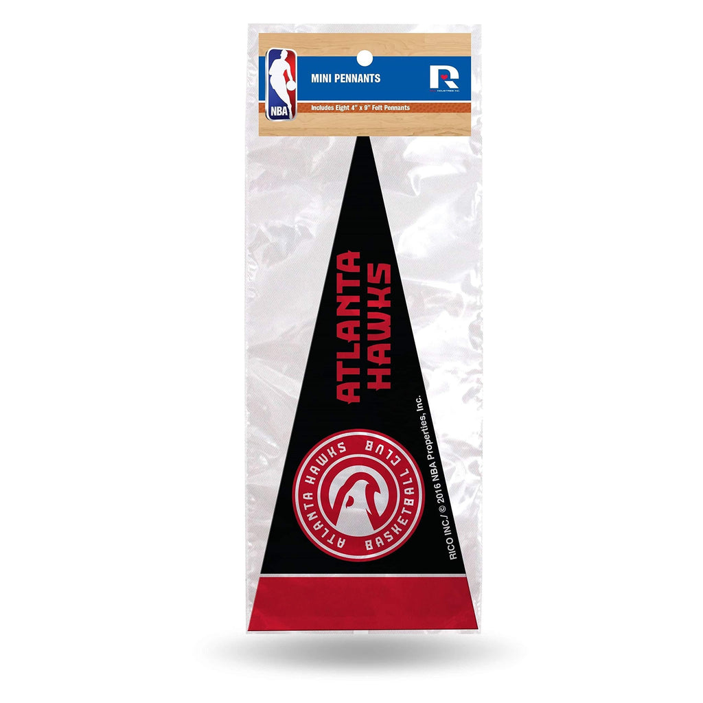 Rico Industries NBA Fan Shop 8-Piece 4-Inch by 9-Inch Classic Mini Pennant Décor Set Atlanta Hawks 4 x 9-inches Team Color - NewNest Australia