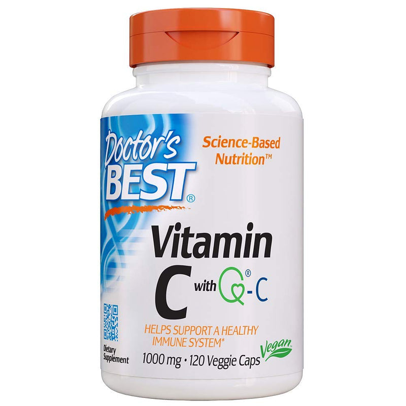 Doctor's Best Vitamin C with QualiC 1000 mg NonGMO Vegan Gluten Free Soy Free Sourced from Scotland Veggie Caps, 120 Count - NewNest Australia