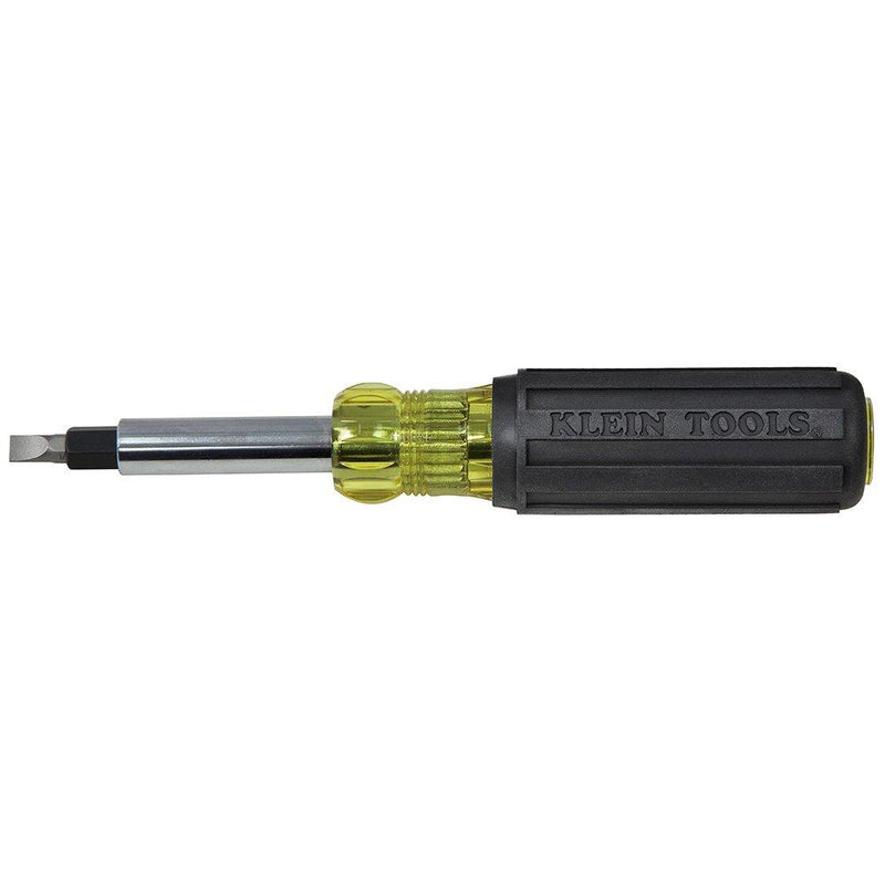 Klein Tools 32557 Multi-Bit Screwdriver / Nut Driver, Heavy Duty 6-in-1 with Interchangable Shafts and Ph, Sl, Sq, Hex Bits and Nut Drivers - NewNest Australia