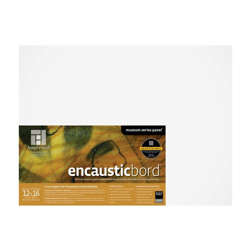 Ampersand Art Supply Wood Painting Panel: Museum Series Encausticbord, 12X16, 7/8 Inch Depth - NewNest Australia