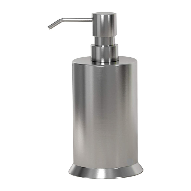 nu steel NP6H Newport Collection Liquid Soap & Lotion Dispenser Pump for Bathroom or Kitchen Countertops, Metal Pewter Finish, Brushed Stainless - NewNest Australia