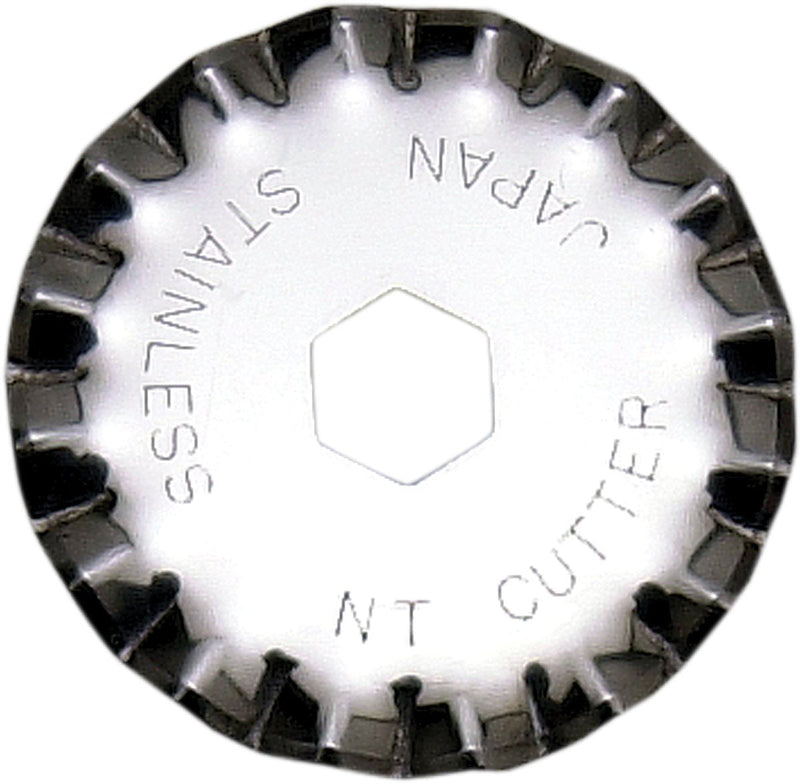 NT Cutter 28mm Rotary Wave Blades for Rotary Cutter and Large Fabric Circle Cutter, 2-Blade/Pack, 1 Pack (BW-28P) ROTARY WAVE BLADE - NewNest Australia