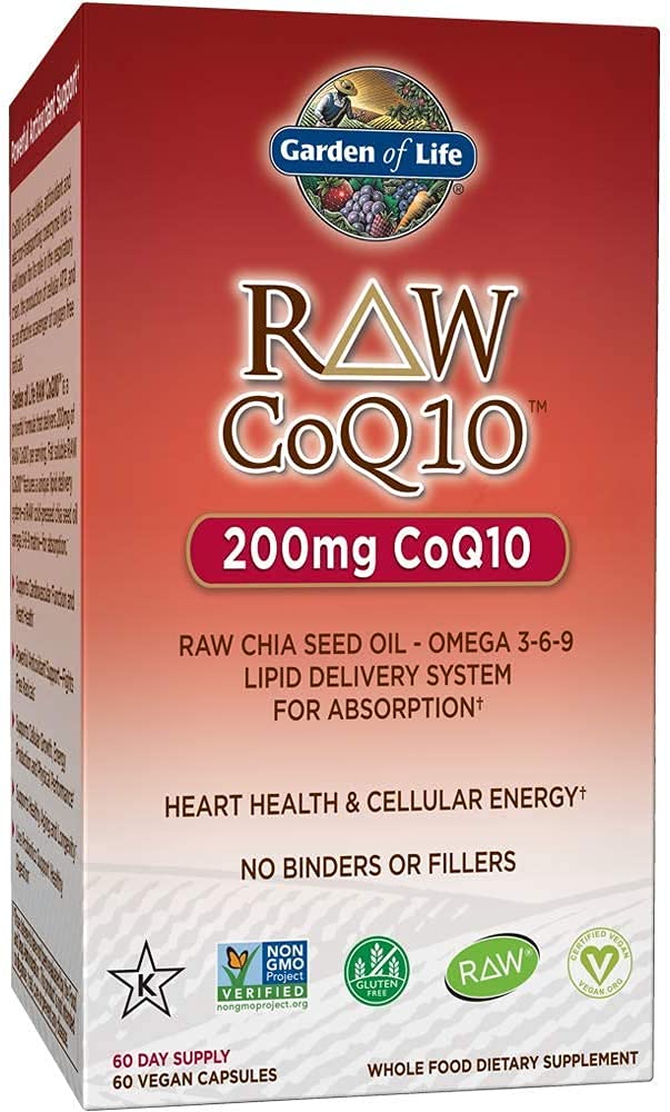 Garden of Life Vegetarian Omega 3 6 9 Supplement - Raw CoQ10 Chia Seed Oil Whole Food Nutrition with Antioxidant Support, 60 Count - NewNest Australia