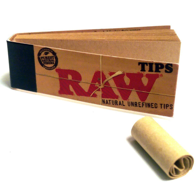 Raw Rolling Papers Unbleached Filter Tips 10 Pack = 500 Tips 50 Count (Pack of 10) - NewNest Australia