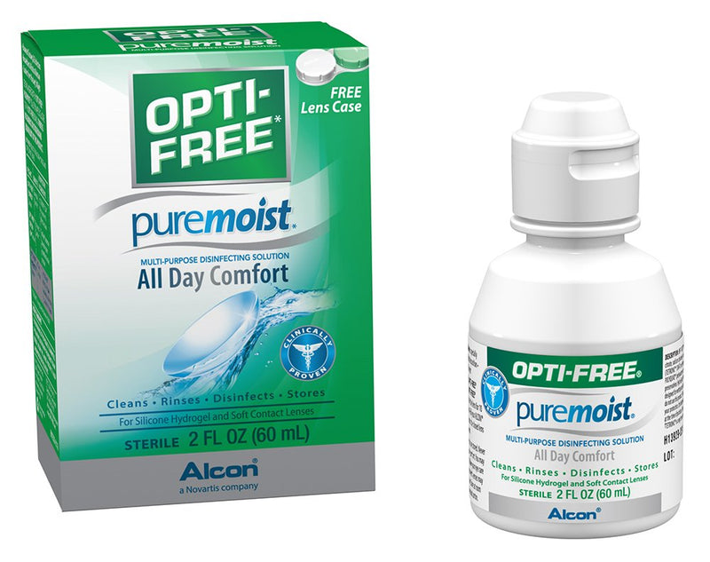 Opti-Free Puremoist Multi-Purpose Disinfecting Solution with Lens Case, (Packaging may vary), 2 Fl Oz (Pack of 1) 2 Fl Oz (Pack of 1) - NewNest Australia