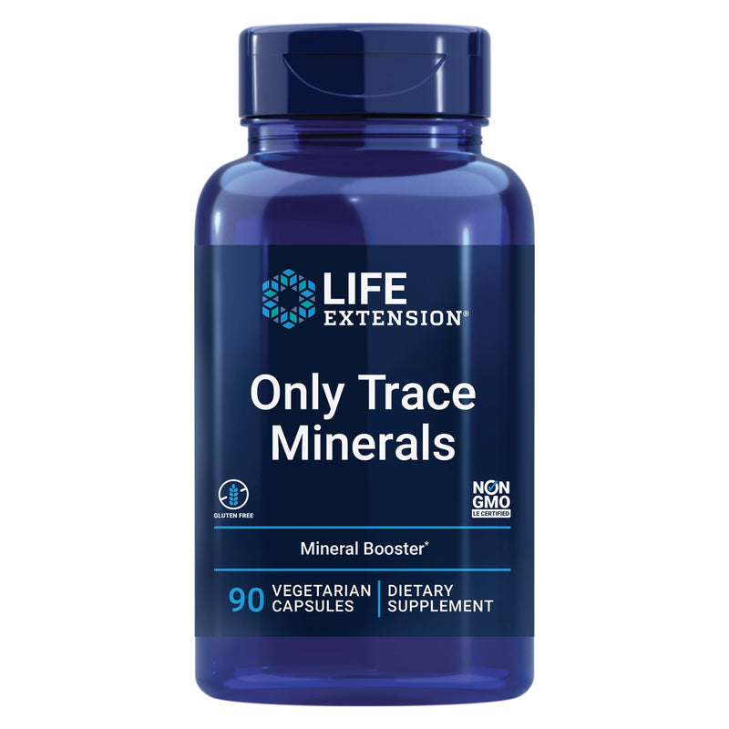 Life Extension Only Trace Minerals - A Daily Dose of Zinc, Chromium, Boron, Vanadyl sulfate & More – For Healthy Immune Function & Well-Being -Non-GMO, Gluten-Free - 90 Vegetarian Capsules Standard Packaging - NewNest Australia
