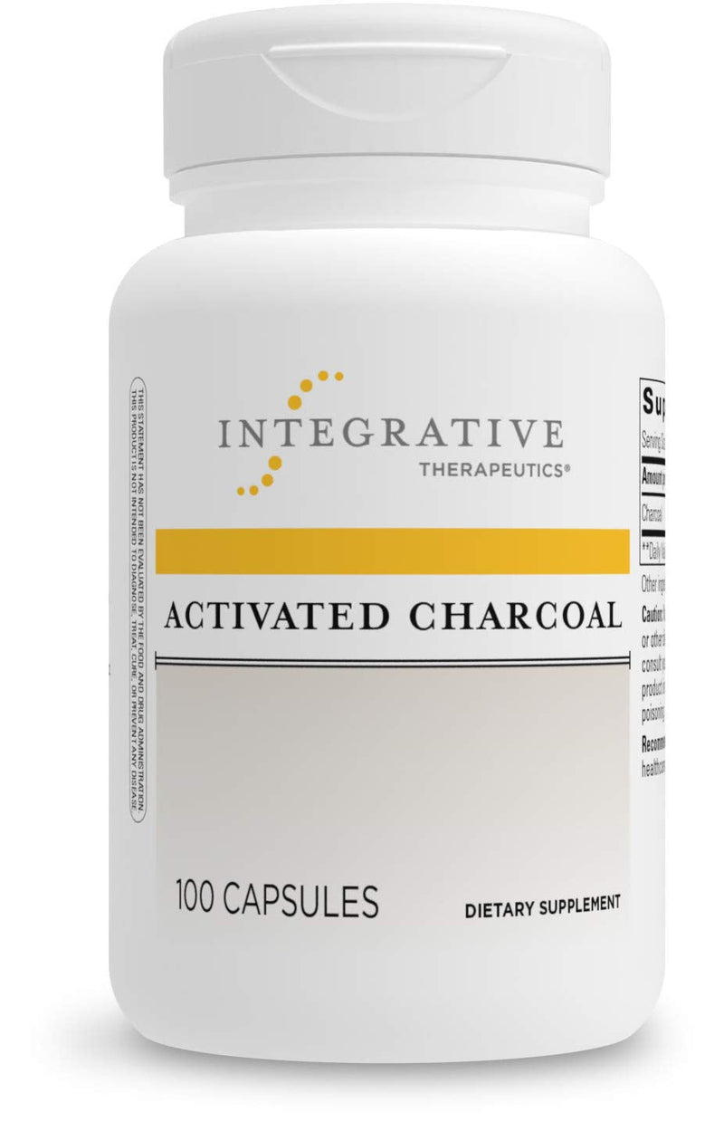 Integrative Therapeutics Activated Charcoal - Gluten Free - Dairy Free - 100 Capsules Standard Packaging - NewNest Australia