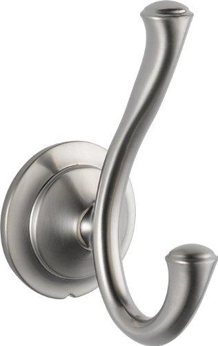 Delta Faucet Bathroom Accessories 79435-SS Linden Double Towel Hook, Brilliance Stainless Steel Robe Hook - NewNest Australia