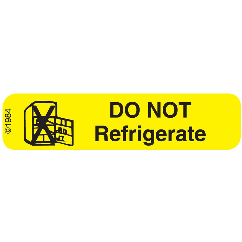 PHARMEX 1-324 Permanent Paper Label,"Dont REFRIGERATE", 1 9/16" x 3/8", Yellow (500 per Roll, 2 Rolls per Box) - NewNest Australia