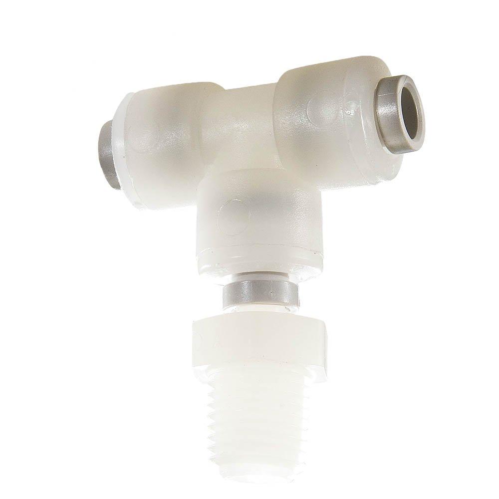 Parker F4MTS2 True Seal Push-to-Connect All Plastic FDA Compliant Fitting, Tube to Pipe, Kynar, Push-to-Connect Branch Tee, 1/4" and 1/8" - NewNest Australia