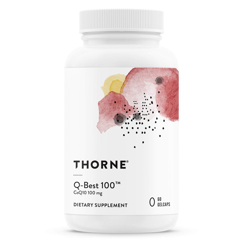 Thorne Research - Q-Best 100 - Patented Crystal-Free CoQ10 Supplement for Heart Health and Cellular Energy Production - 60 Gelcaps - NewNest Australia