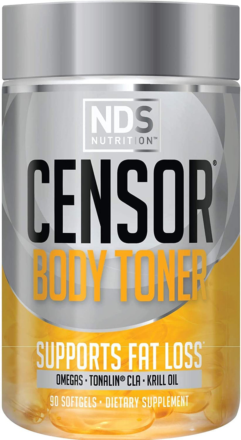NDS Nutrition Censor - Fat Loss and Body Toner with CLA, Fish Oil, Safflower and Omega 3-6-9 Blend - Dietary Supplement for Improved Energy and Health (90 Softgels) 90 Count (Pack of 1) - NewNest Australia