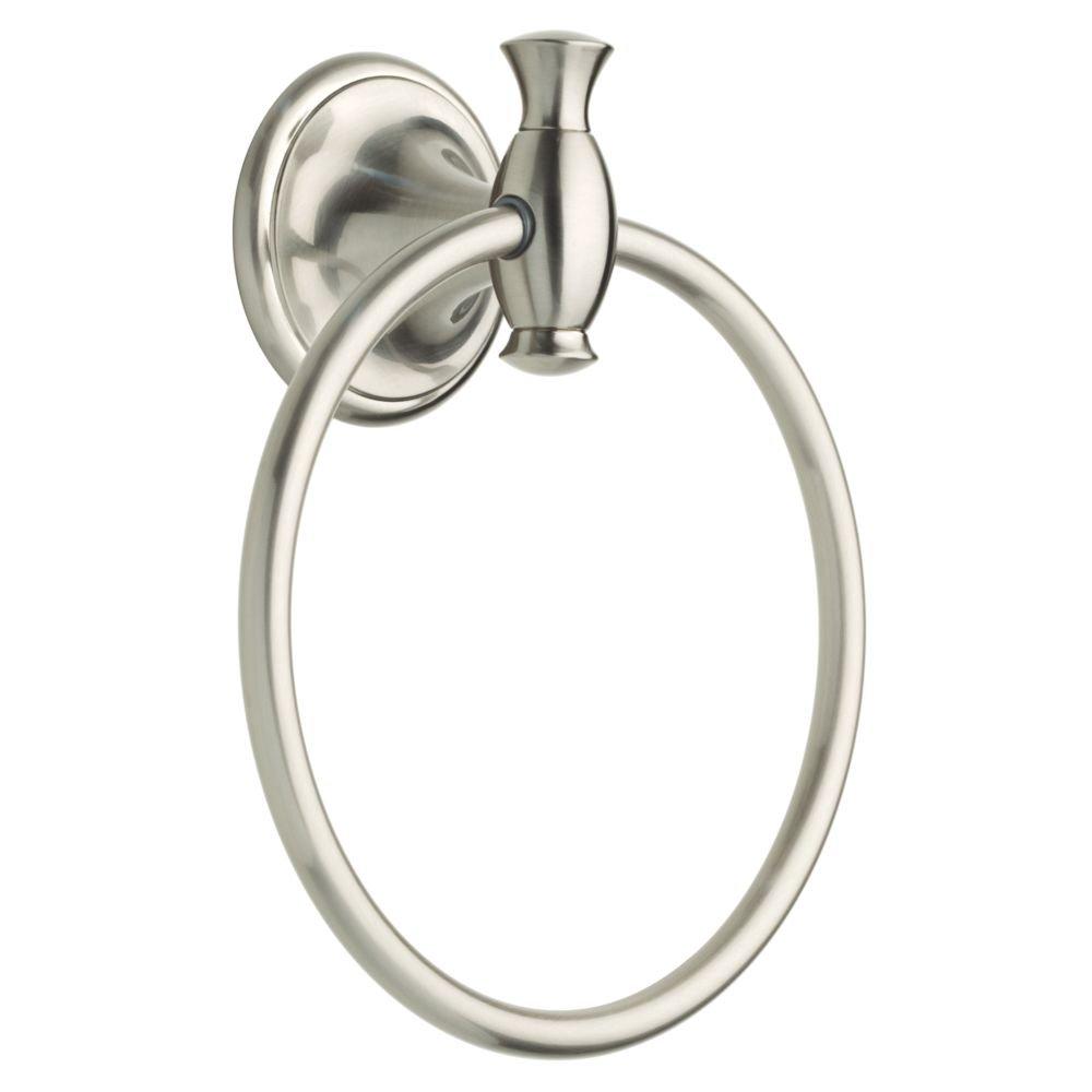 Delta Faucet 136670 Meridian Towel Ring, SpotShield Brushed, Satin Nickel - NewNest Australia