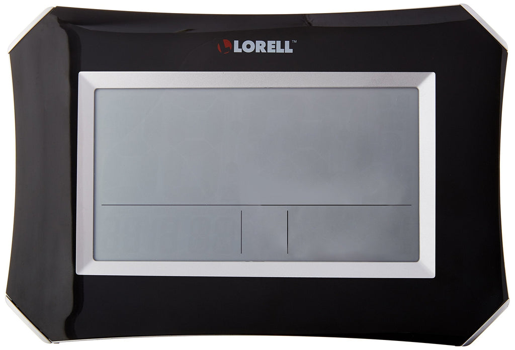 NewNest Australia - Lorell LCD Wall/Alarm Clock, 10-1/4-Inch Lunar, Silver/Black 