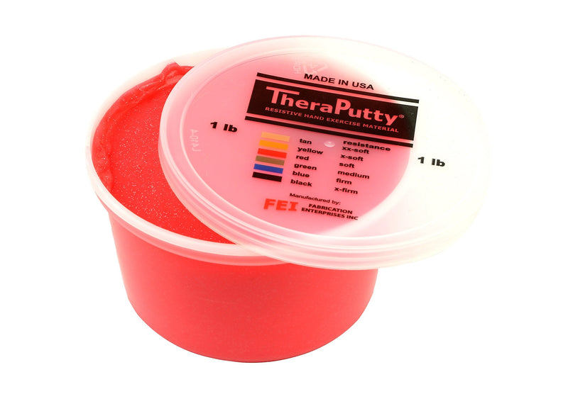 CanDo Sparkle Theraputty - 1 lb - Red - Soft - NewNest Australia