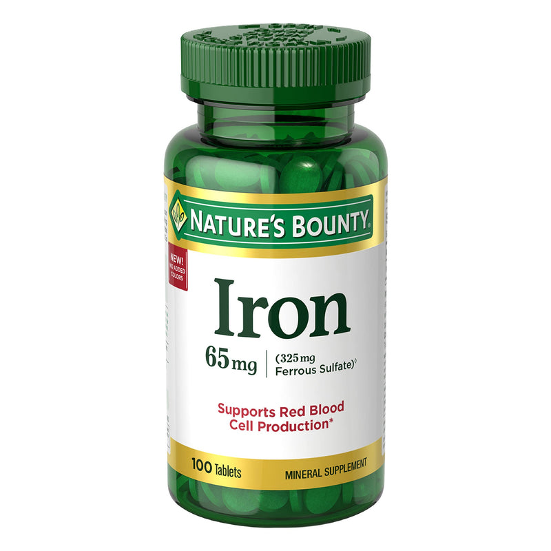 Nature's Bounty Iron 65 Mg.(325 mg Ferrous Sulfate), 100 Tablets - NewNest Australia