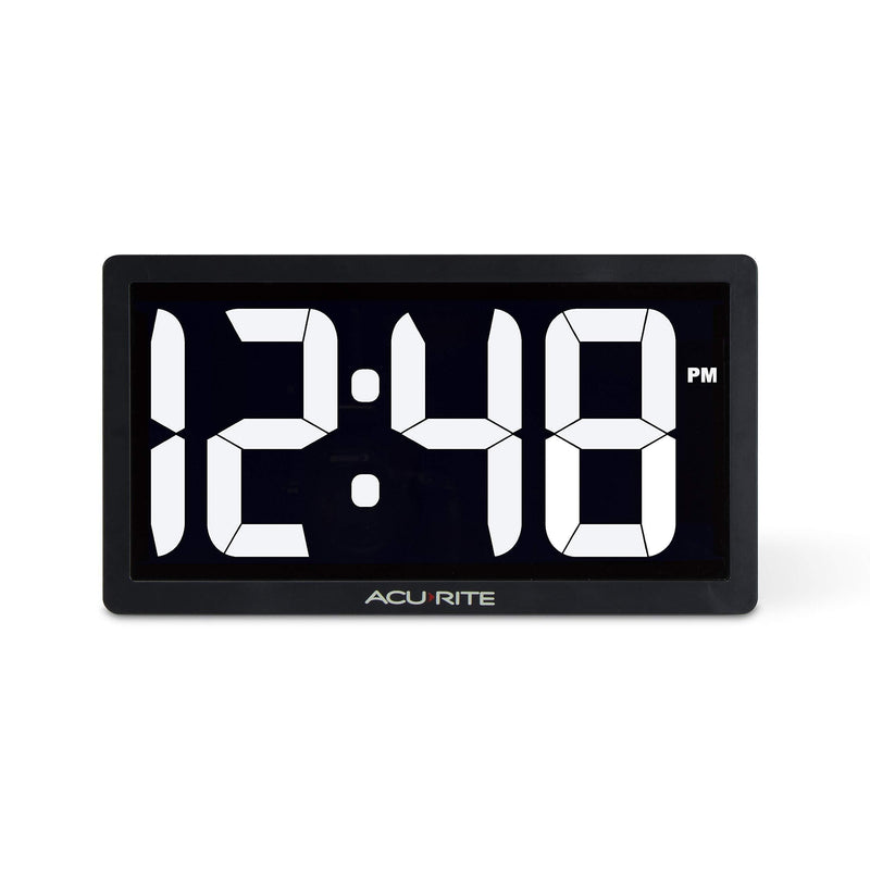 NewNest Australia - AcuRite 75114M 10-inch LED Digital Clock with Auto Dimming Brightness White 