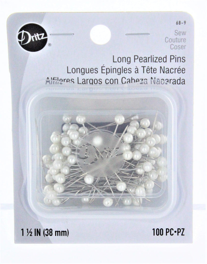 Dritz 68-9 Pearlized Pins, Long, White, 1-1/2-Inch (100-Count) - NewNest Australia