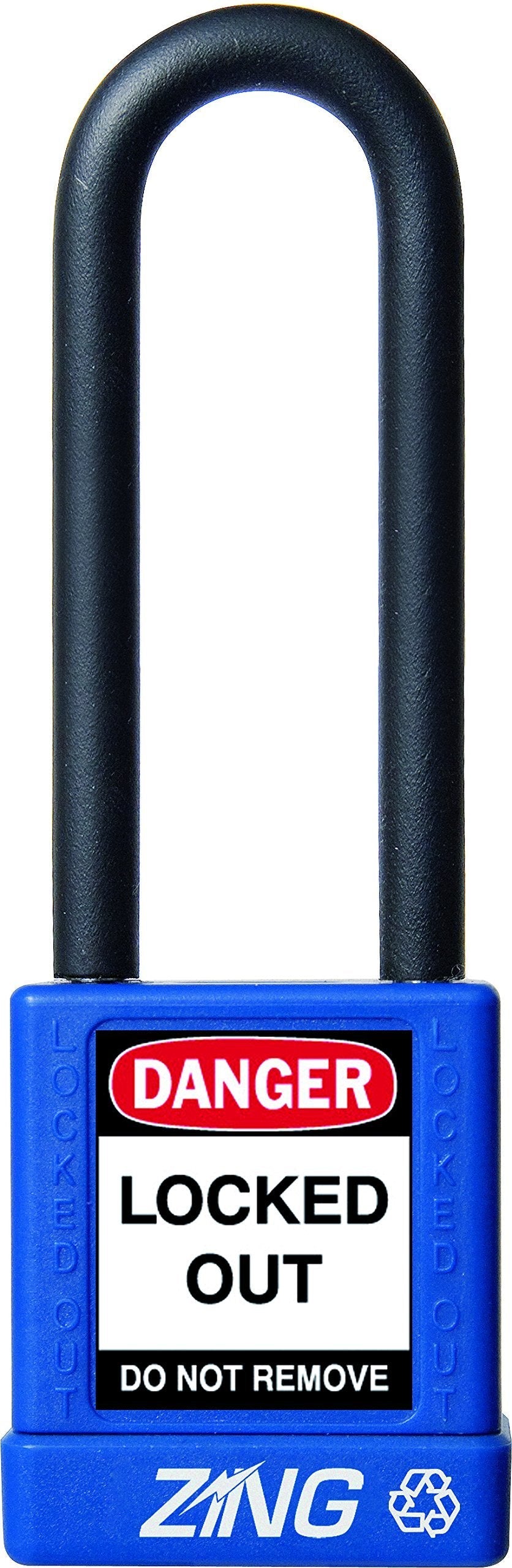 ZING 7048 RecycLock Safety Padlock, Keyed Different, 3" Shackle, 1-3/4" Body, Blue - NewNest Australia