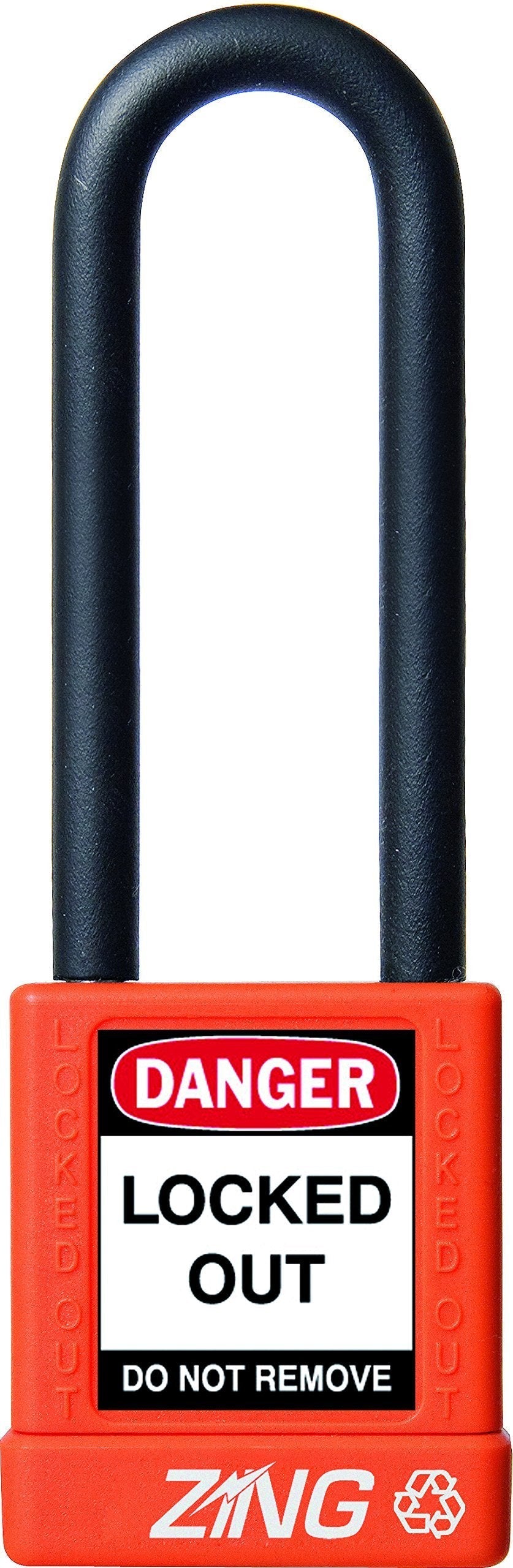 ZING 7058 RecycLock Safety Padlock, Keyed Different, 3" Shackle, 1-3/4" Body, Orange - NewNest Australia