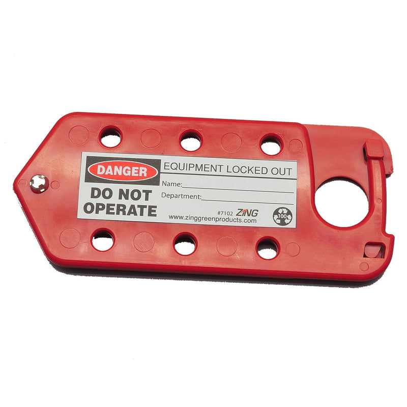 ZING 7102 RecycLockout Lockout Tagout Hasp and Tag Combination, Recycled Plastic - NewNest Australia